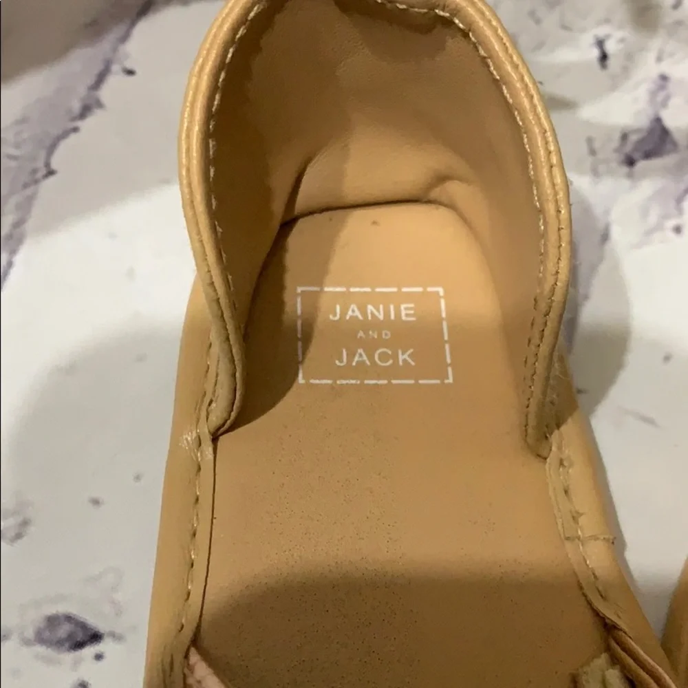 Janie and Jack Metallic Sandals Rose Gold Buckle Ankle Strap Bow